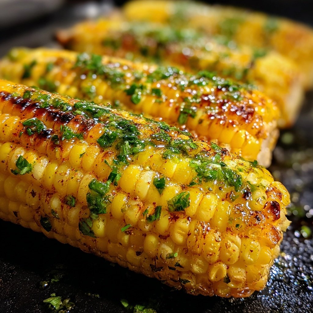 Ofen Maiskolben Mit Kräuteröl