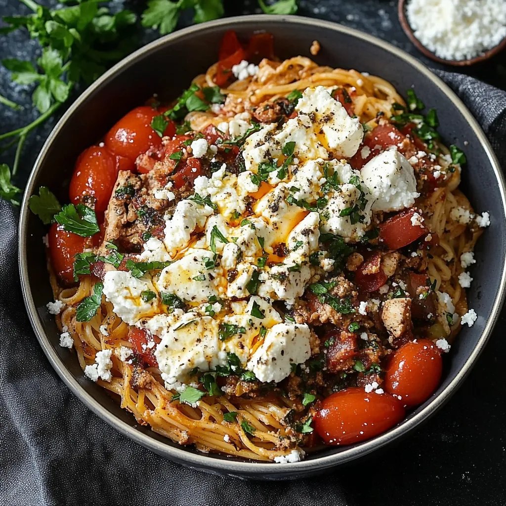 Griechischer Hackauflauf mit Kritharaki und Feta