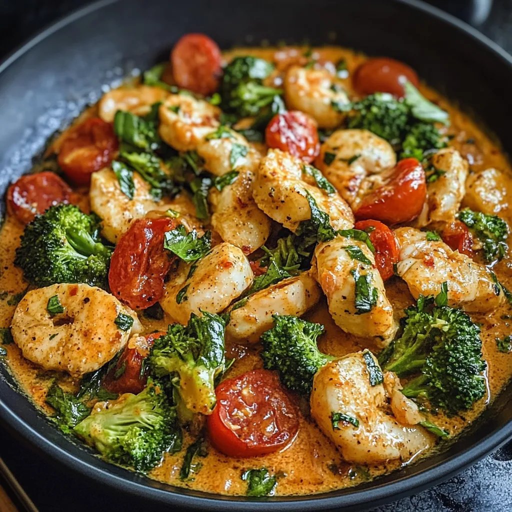 Cremiges Brokkoli-Hähnchen-Pfannengericht