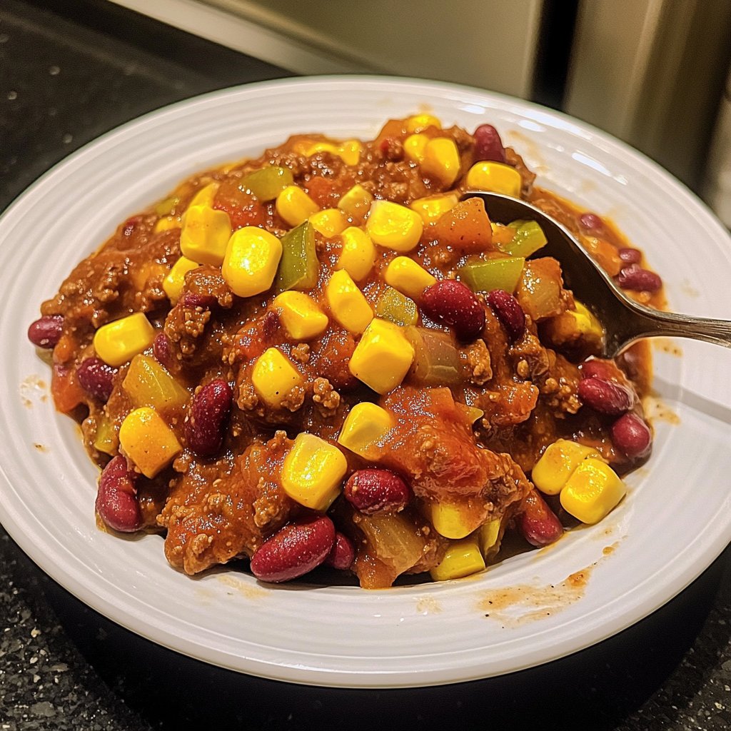 Chili sin Carne mit Mais