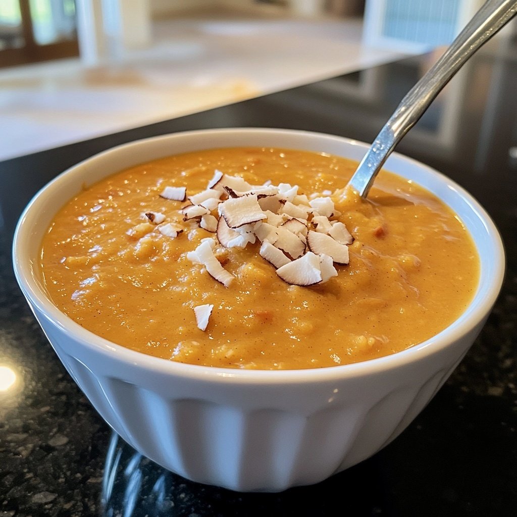 Butternut Kürbissuppe mit Ingwer und Kokos