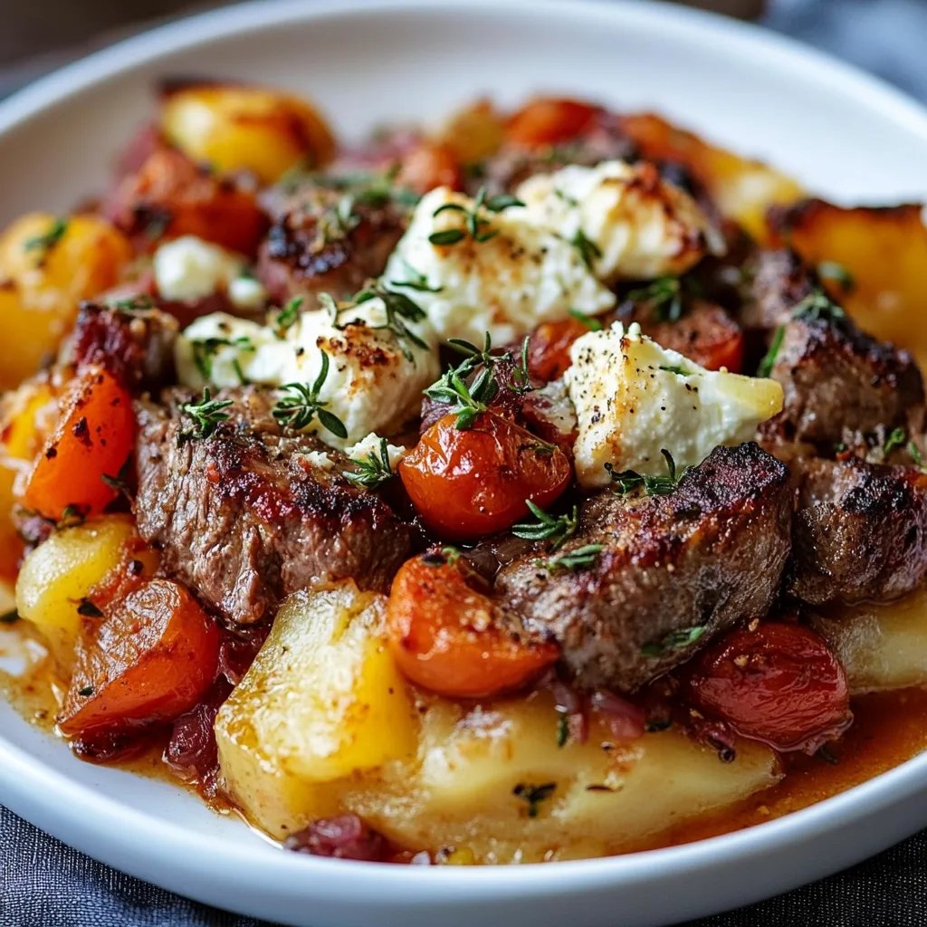 Süßkartoffel-Hackfleisch-Auflauf mit Feta