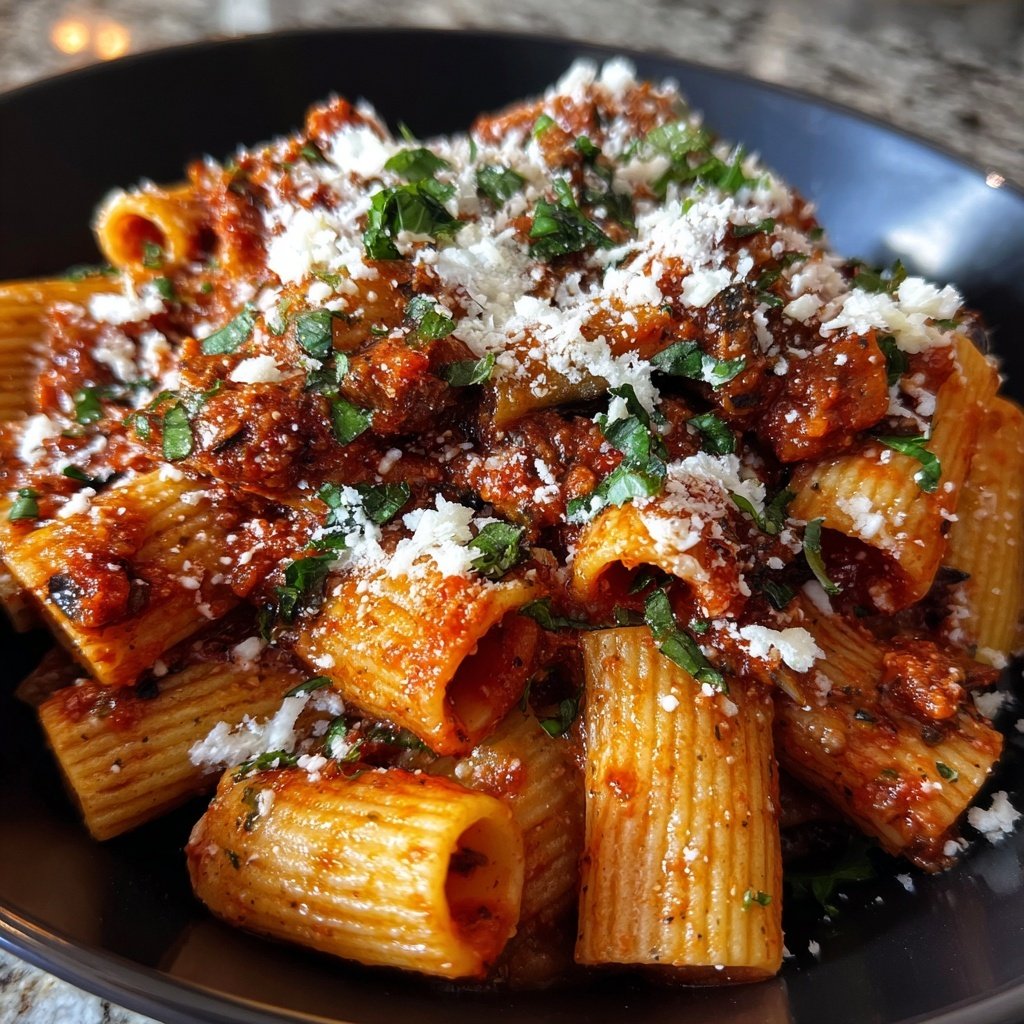 Internationale Küche Italienische Pasta alla Norma