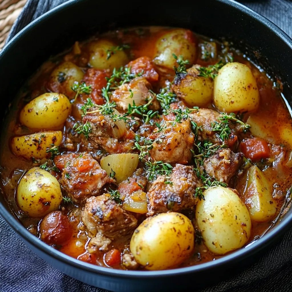 Bauerntopf mit Rosenkohl, Hack & Kartoffeln