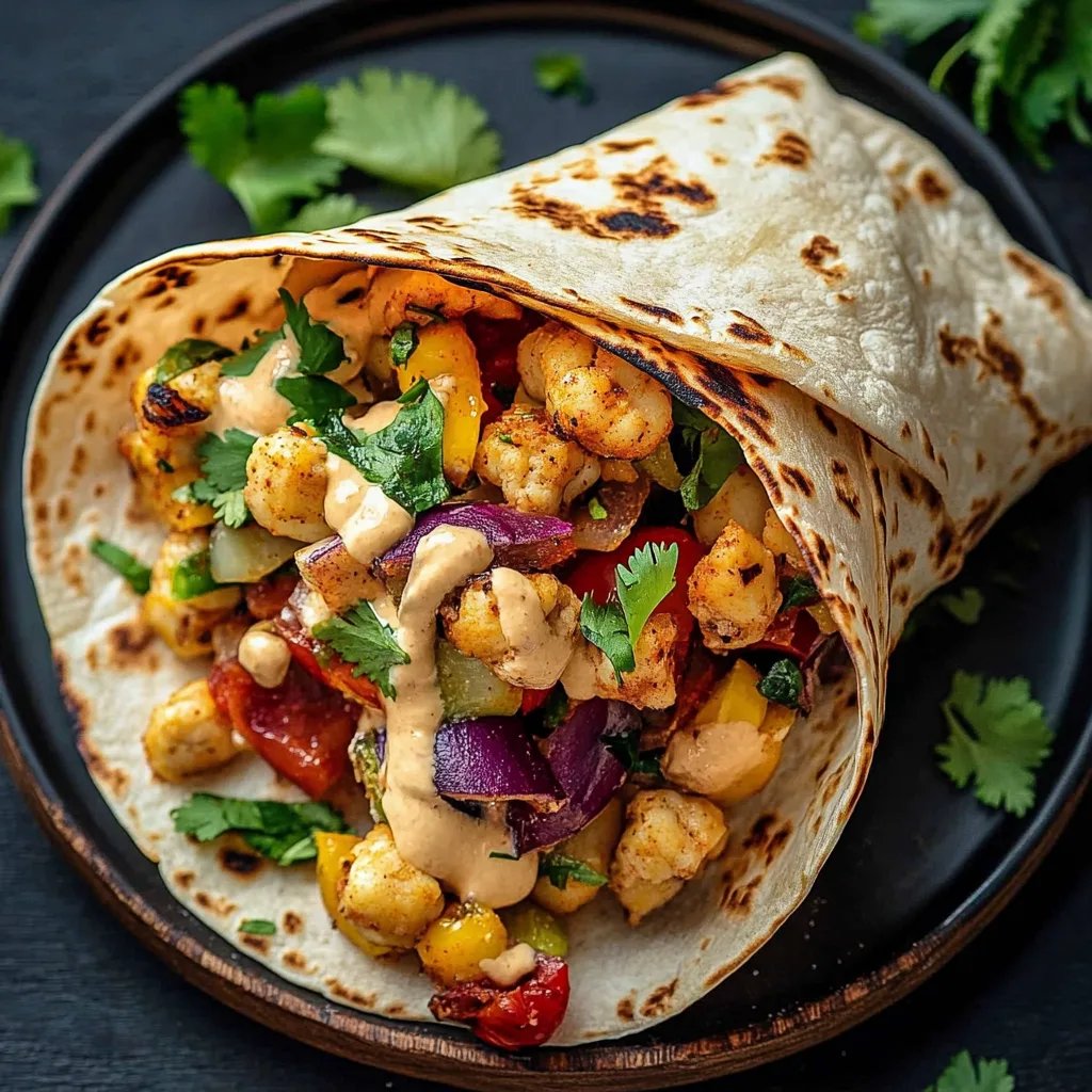 Gerösteter Blumenkohl Wrap