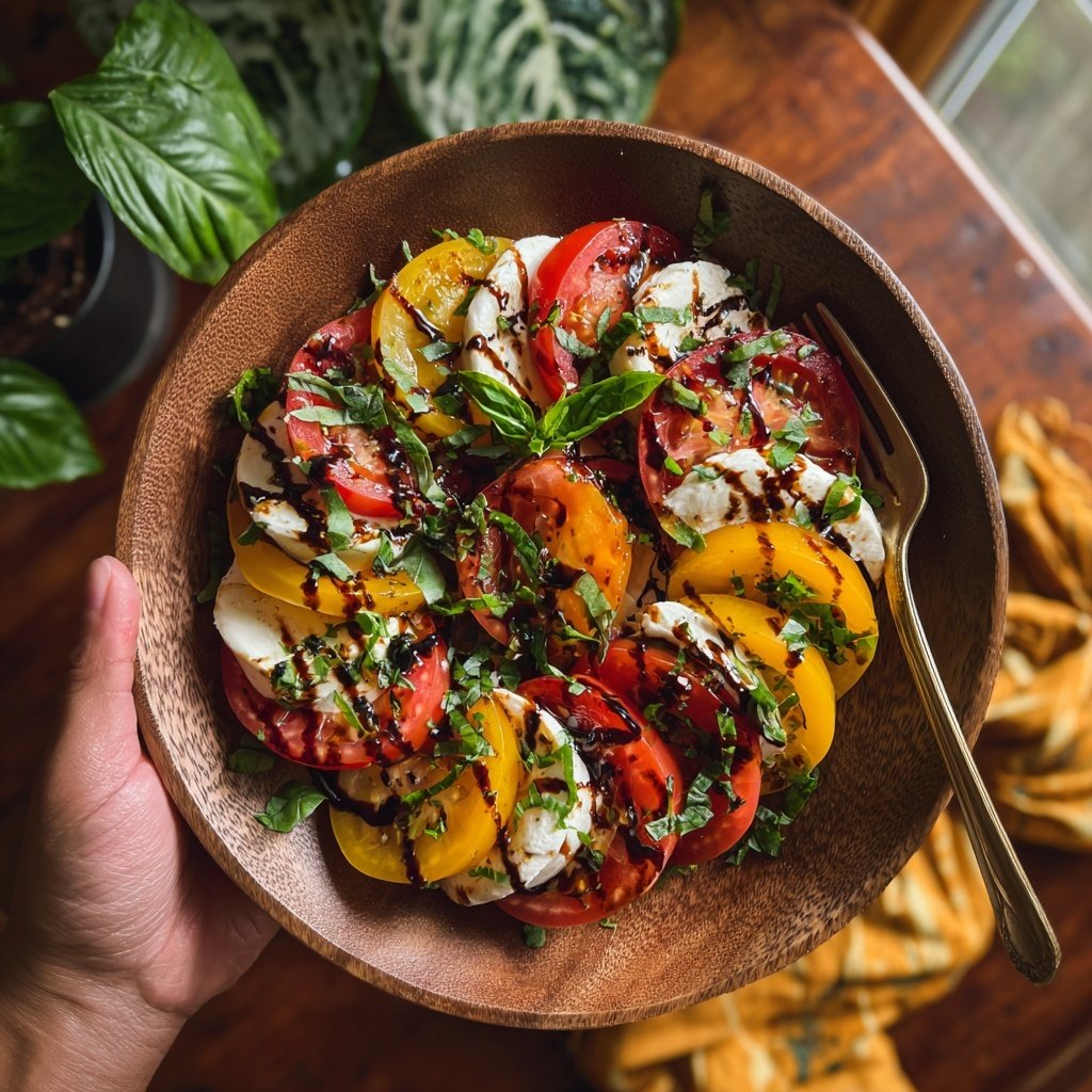 Salat Zum Grillen Mit Tomaten Und Mozzarella