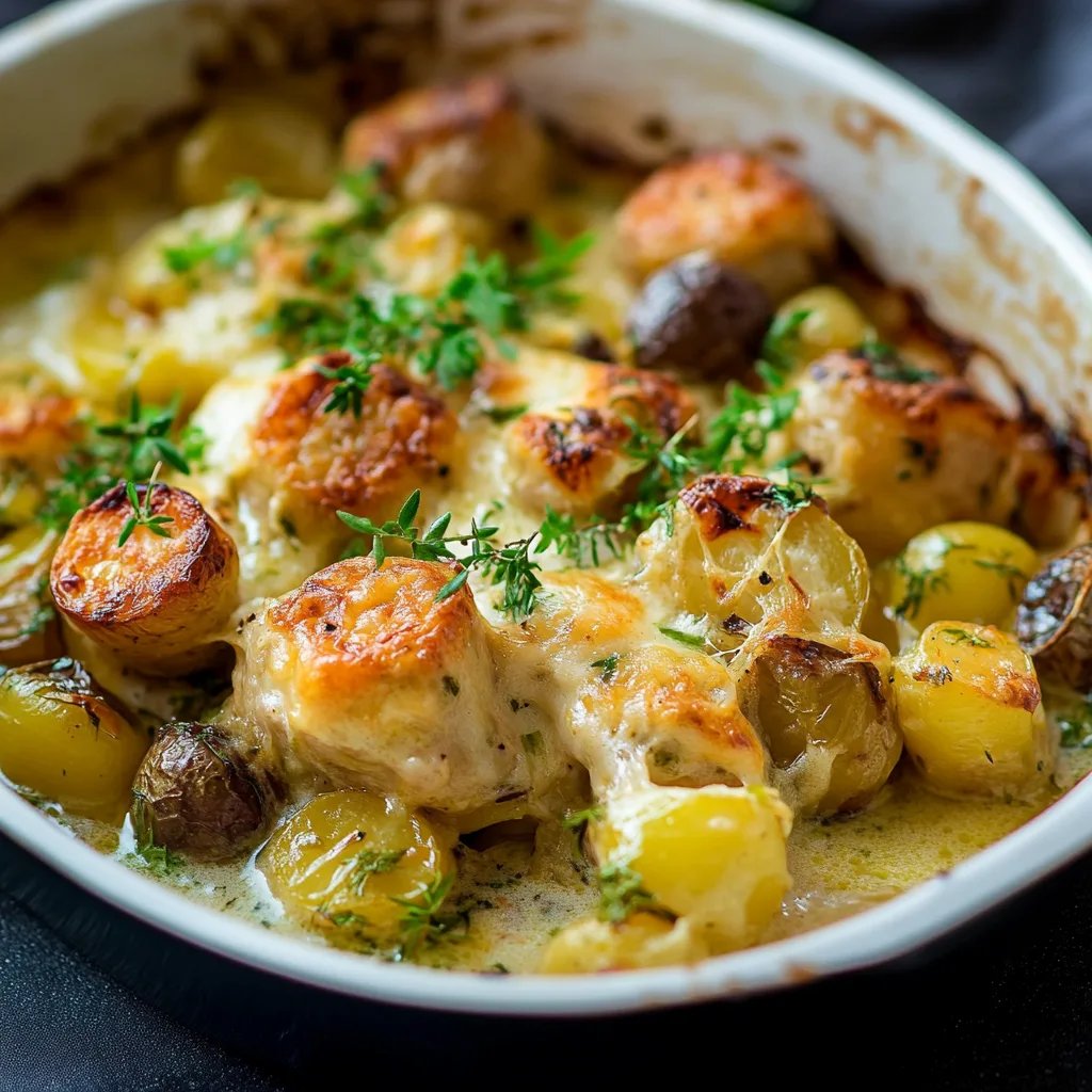 Rosenkohl-Auflauf mit Kartoffeln