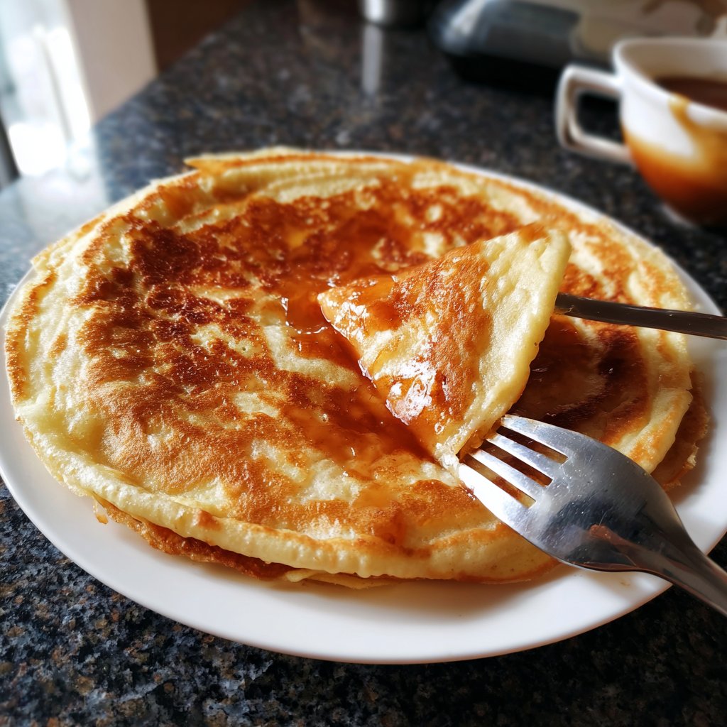 Pfannkuchen mit Zwetschgenkompott