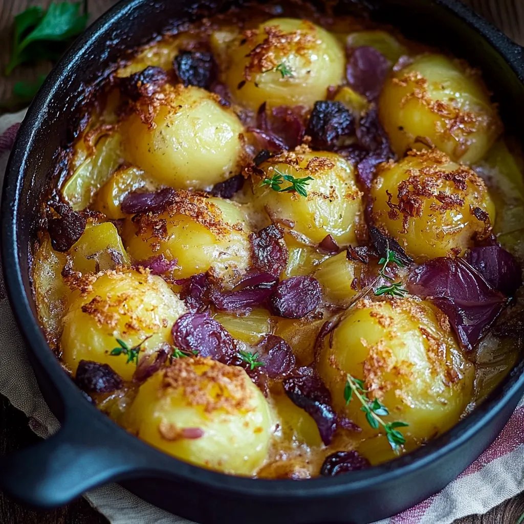 Knödel-Rotkohl-Auflauf