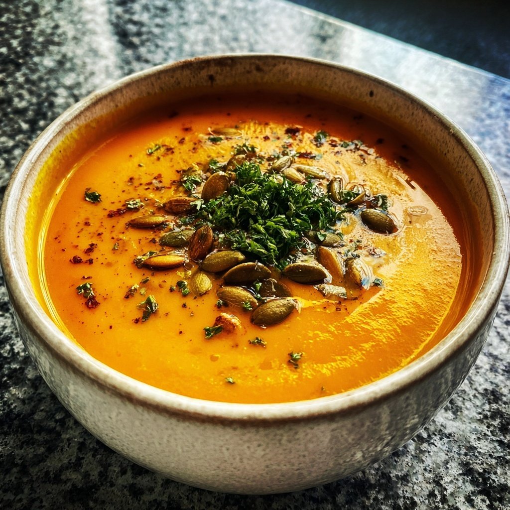 Kürbissuppe ohne Mixer