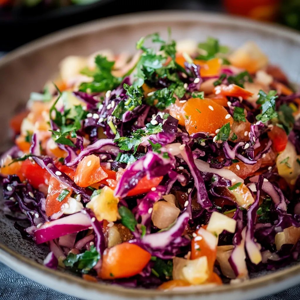 Rotkohlsalat mit Orangendressing