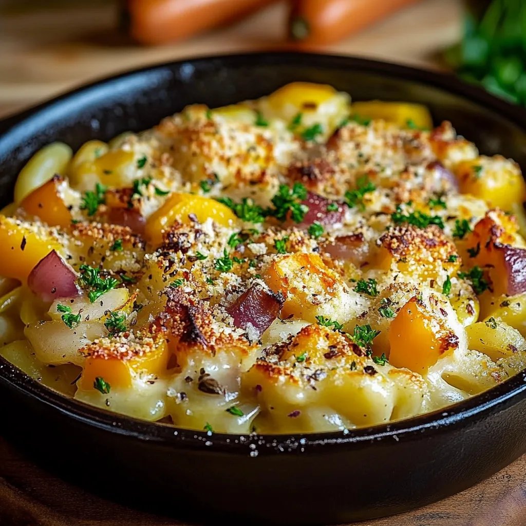 Spätzleauflauf mit Gemüse