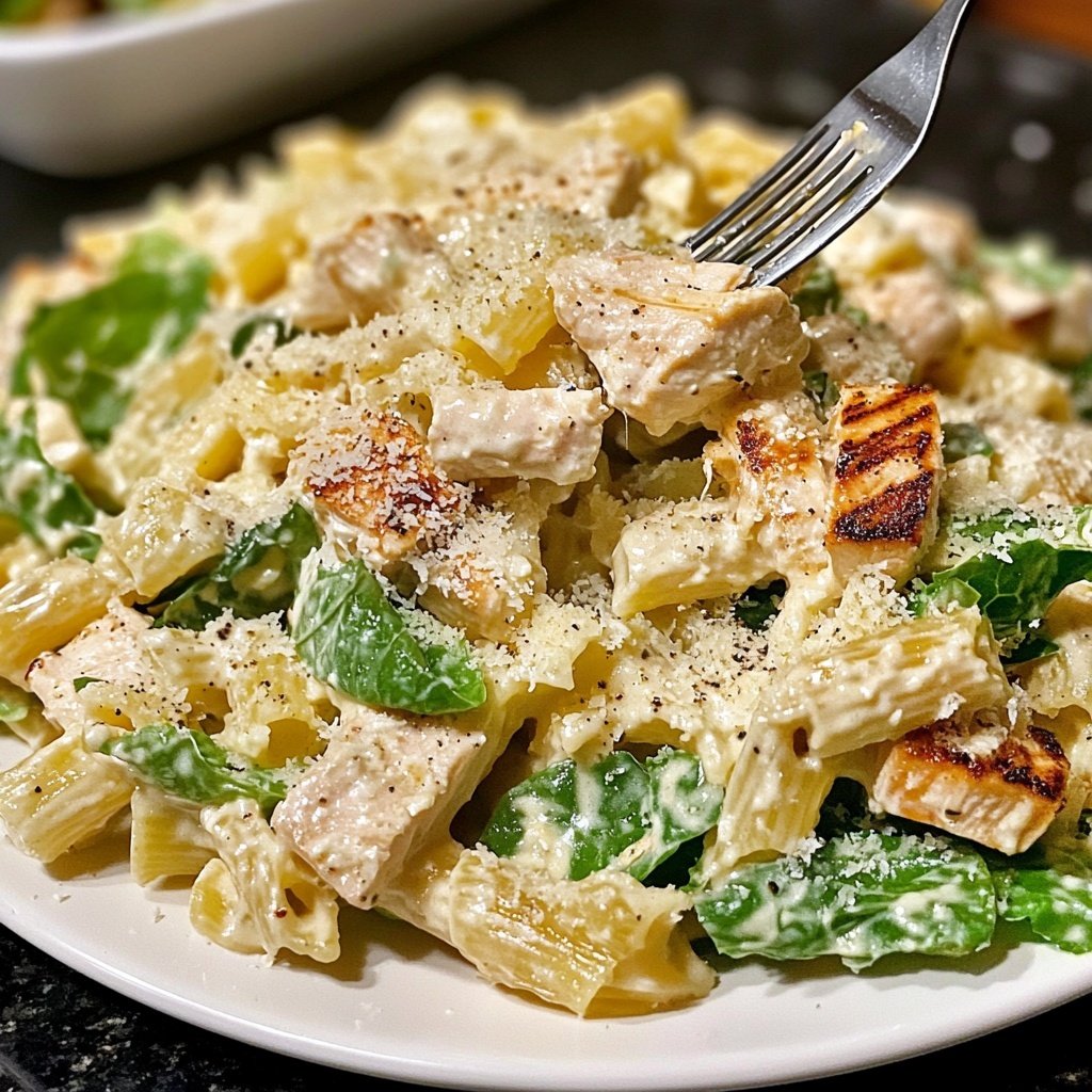 Chicken Caesar Pasta Salat