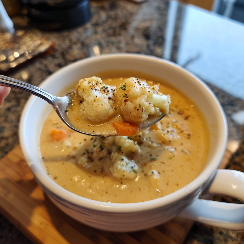 Blumenkohlsuppe als schnelles Mittagessen